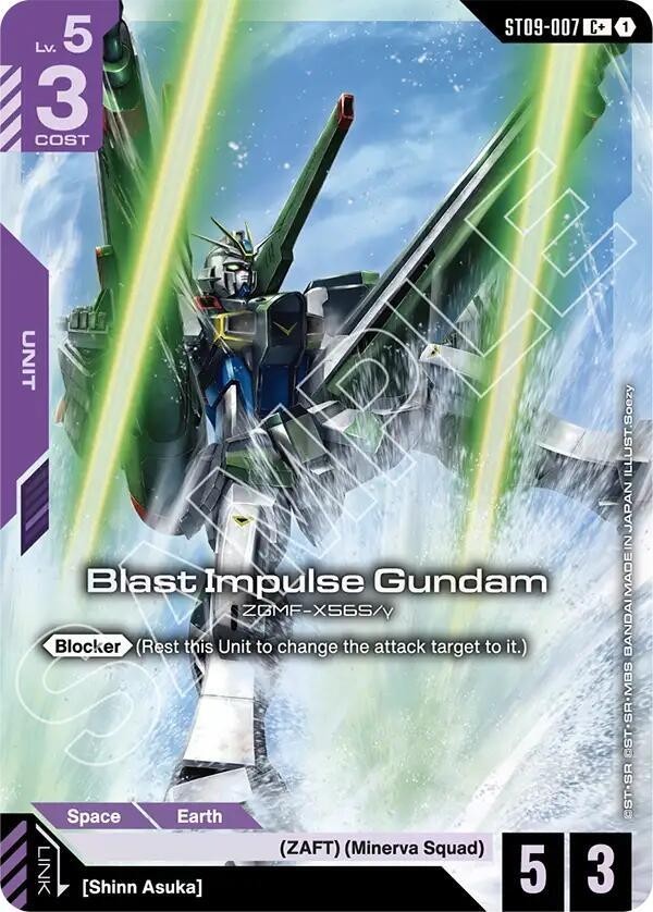 Blast Impulse Gundam Alternate Art Foil – ST09-007 NM – Gundam TCG Card Game