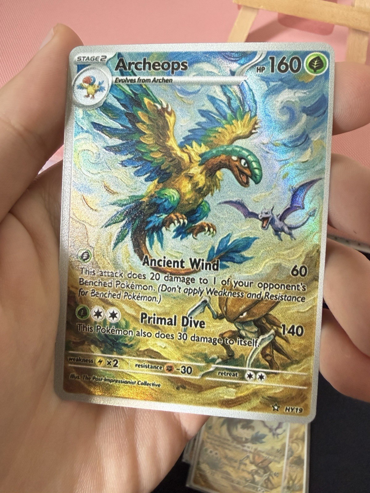 Archeops Desert Pokemon Card DISPLAY ART CARD With Aerodactyl & Kabutops