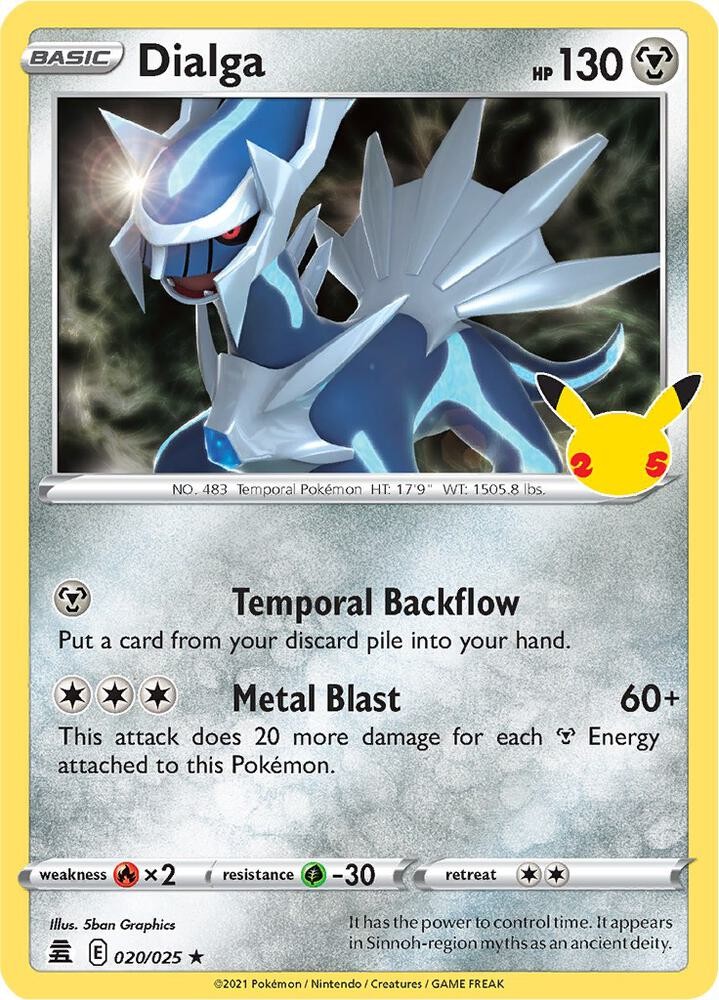 Dialga Holo Holo Rare Celebrations 020/025 NM