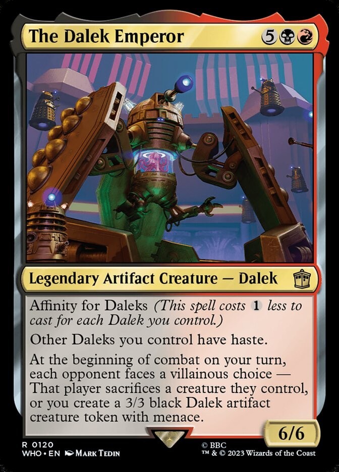 The Dalek Emperor 0120 Non Foil Rare Doctor Who Commander MTG Near Mint