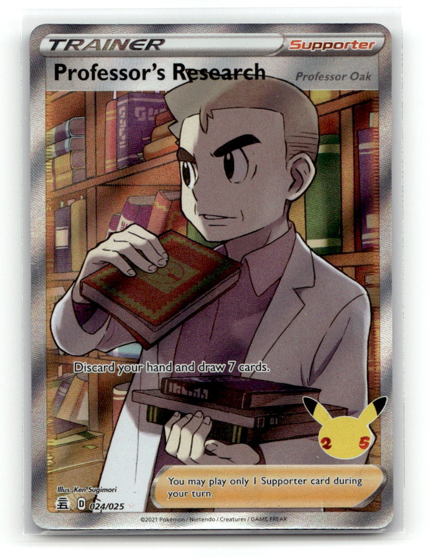 Professor’s Research (Professor Oak) 024/025 Celebrations Pokemon Holo NM