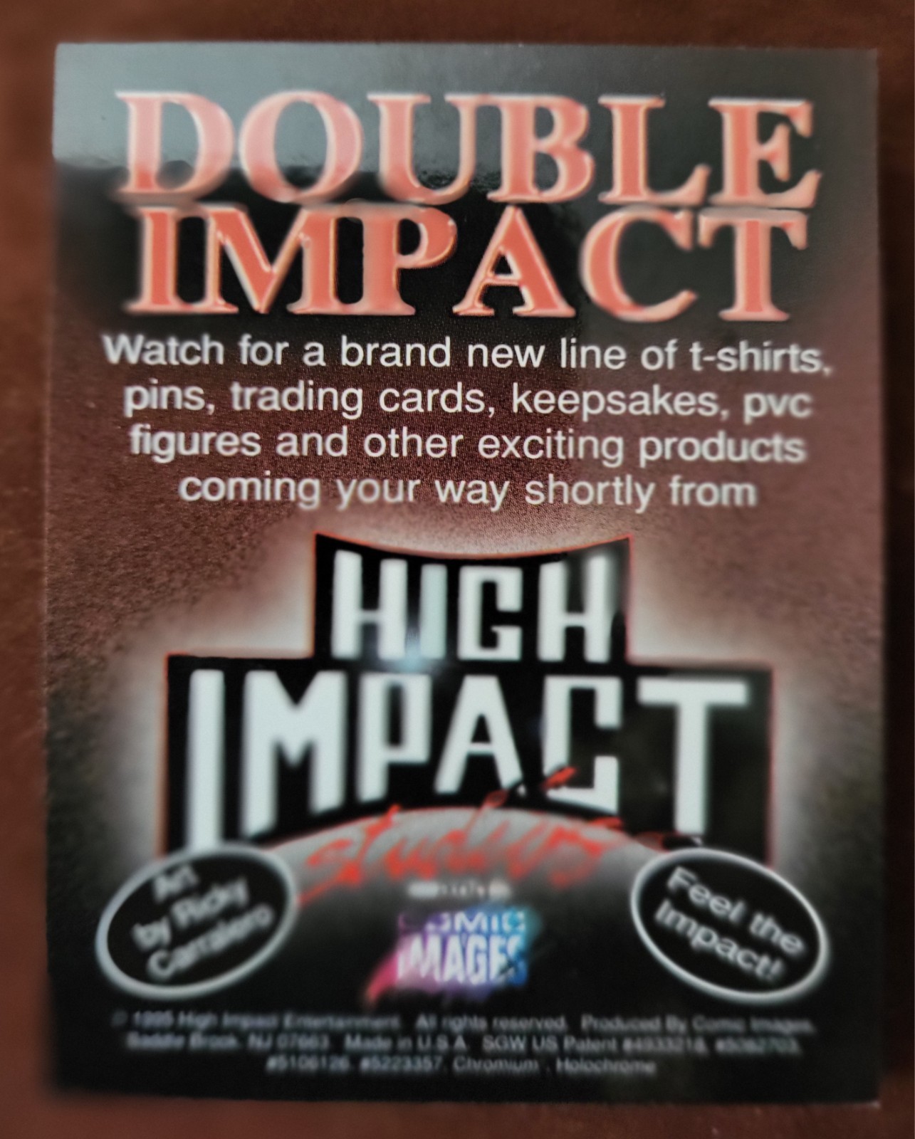 Comic Images High Impact Double Impact Chromium Refractor Promo Card