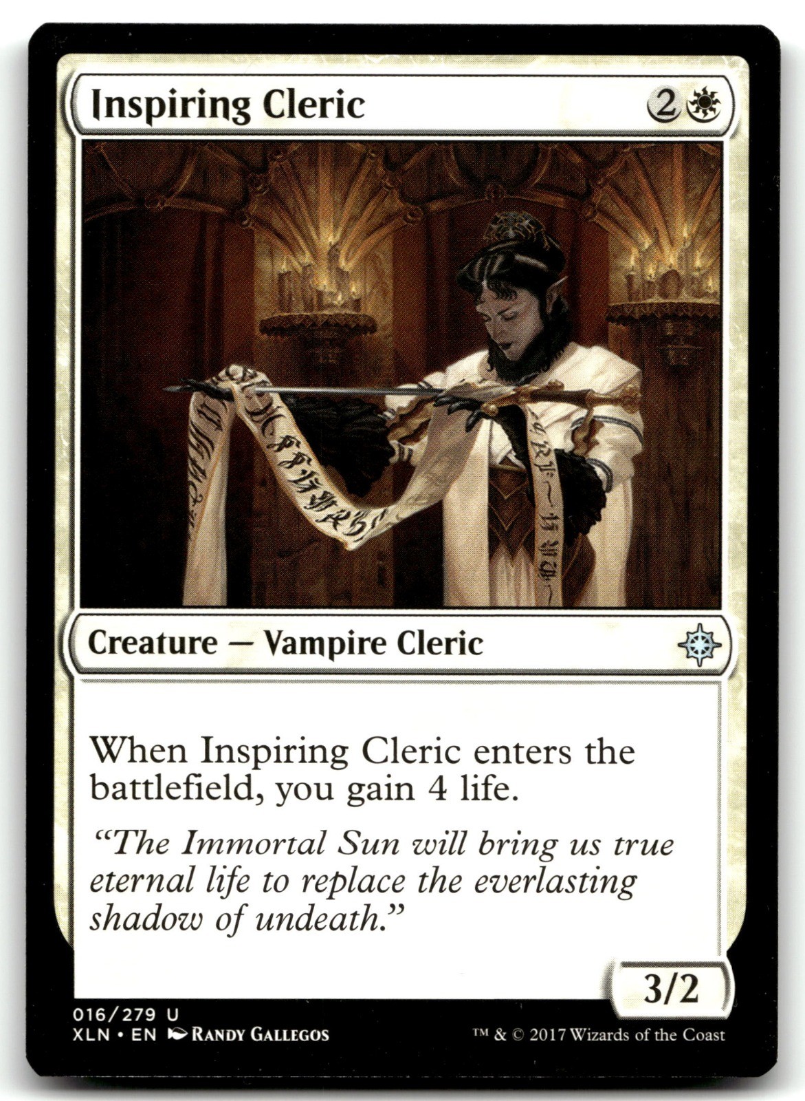 Inspiring Cleric MTG XLN 16 White Randy Gallegos