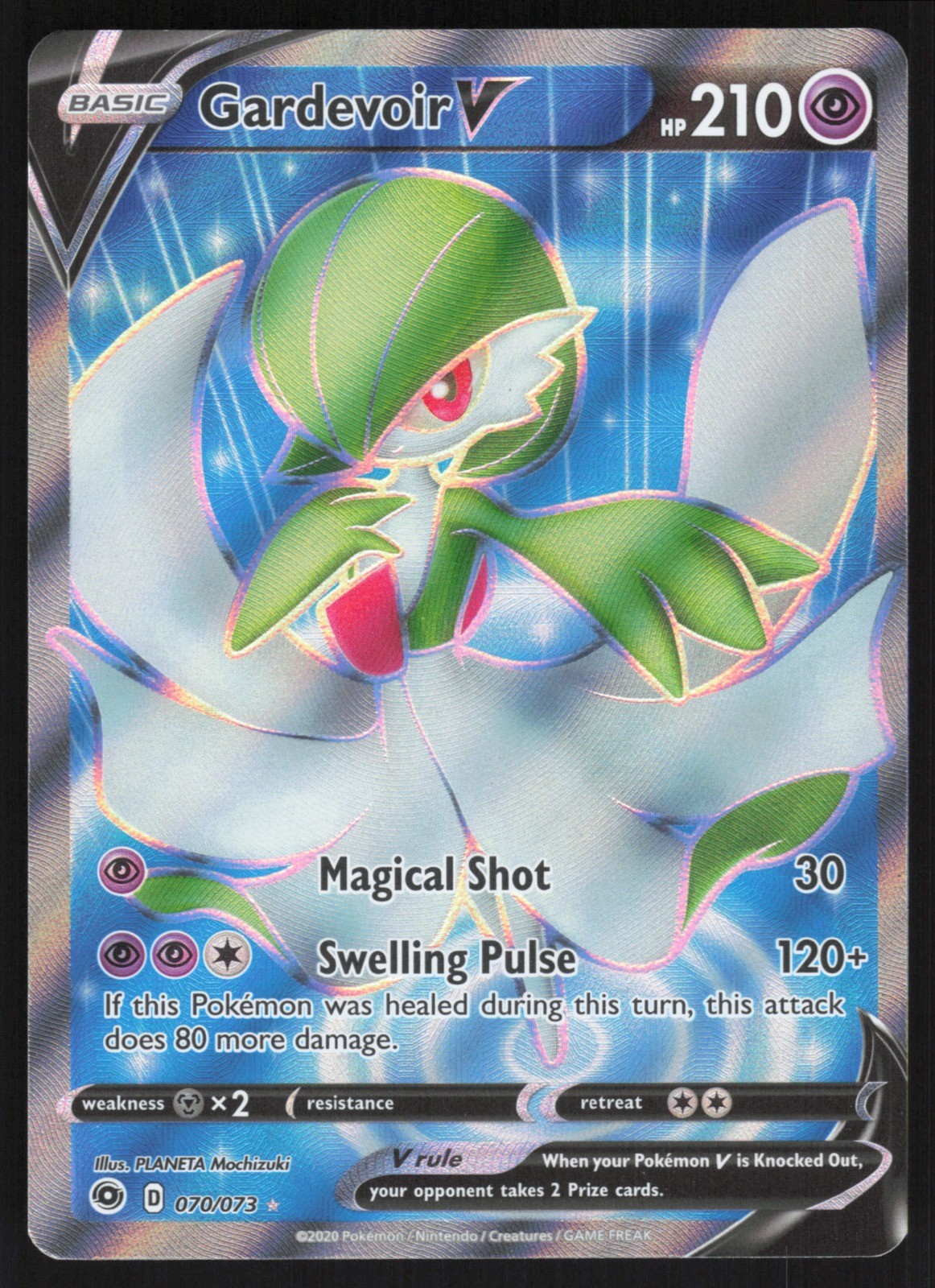 Gardevoir V (Full Art) Holo 70/73 NM Champion’s Path Pokemon Card