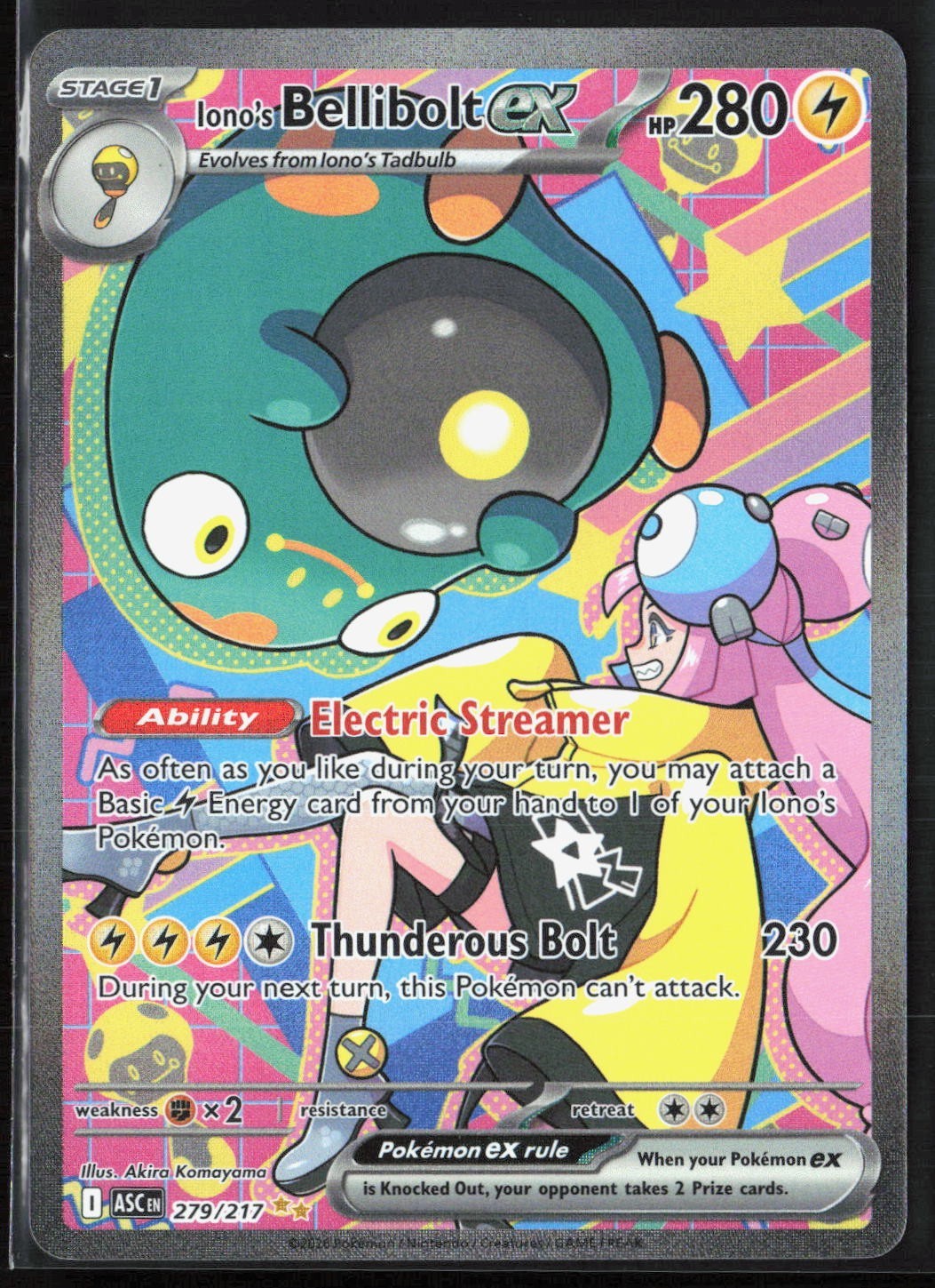 Iono’s Bellibolt ex 279/217 Me: Ascended Heroes Holo