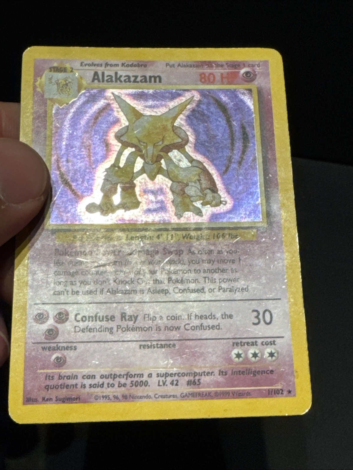 Alakazam 001/102 Base Set Holo