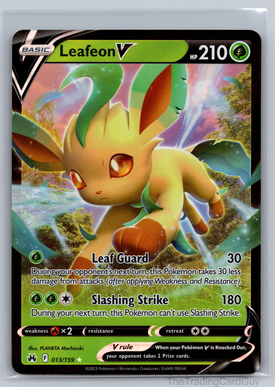 Leafeon V – 013/159 – Pokemon Crown Zenith Sword & Shield Ultra Rare Card NM