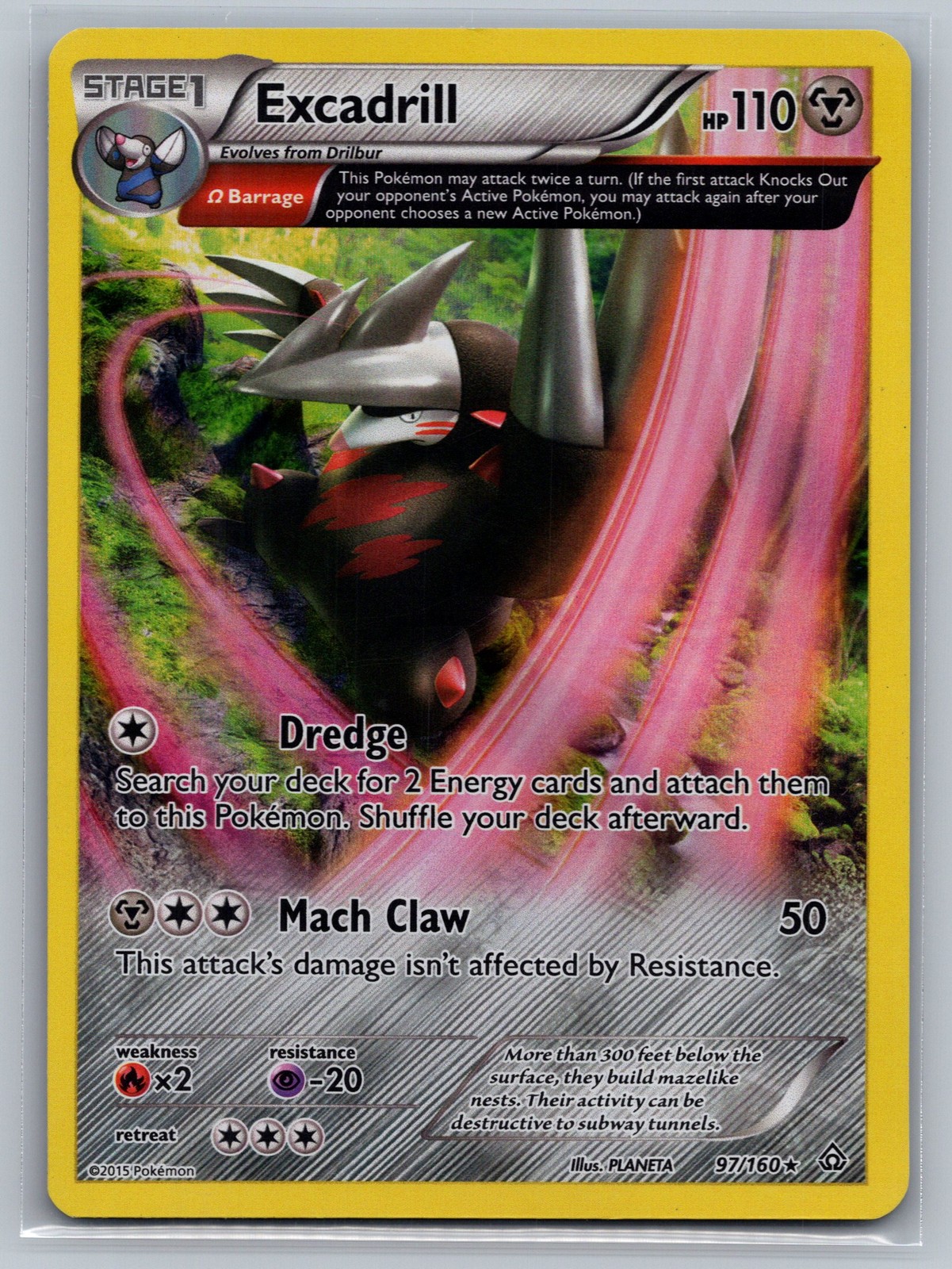 Excadrill (Omega) XY – Primal Clash #97/160 Holo Rare Pokemon Card
