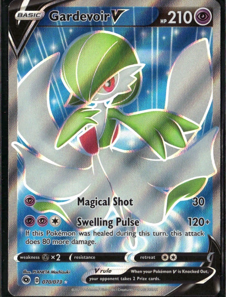 Gardevoir V Full Art Ultra Rare Champion’s Path 70/73 Psychic Holo Pokemon Card