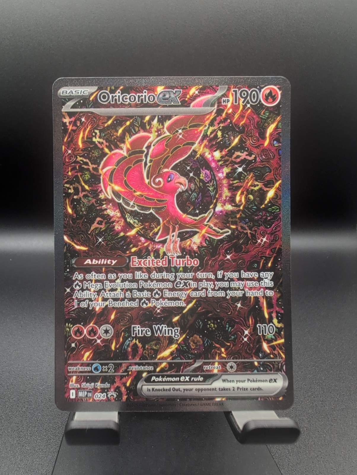 Oricorio ex 024 Me: Mega Evolution Promo Holo Pokemon TCG Near Mint.