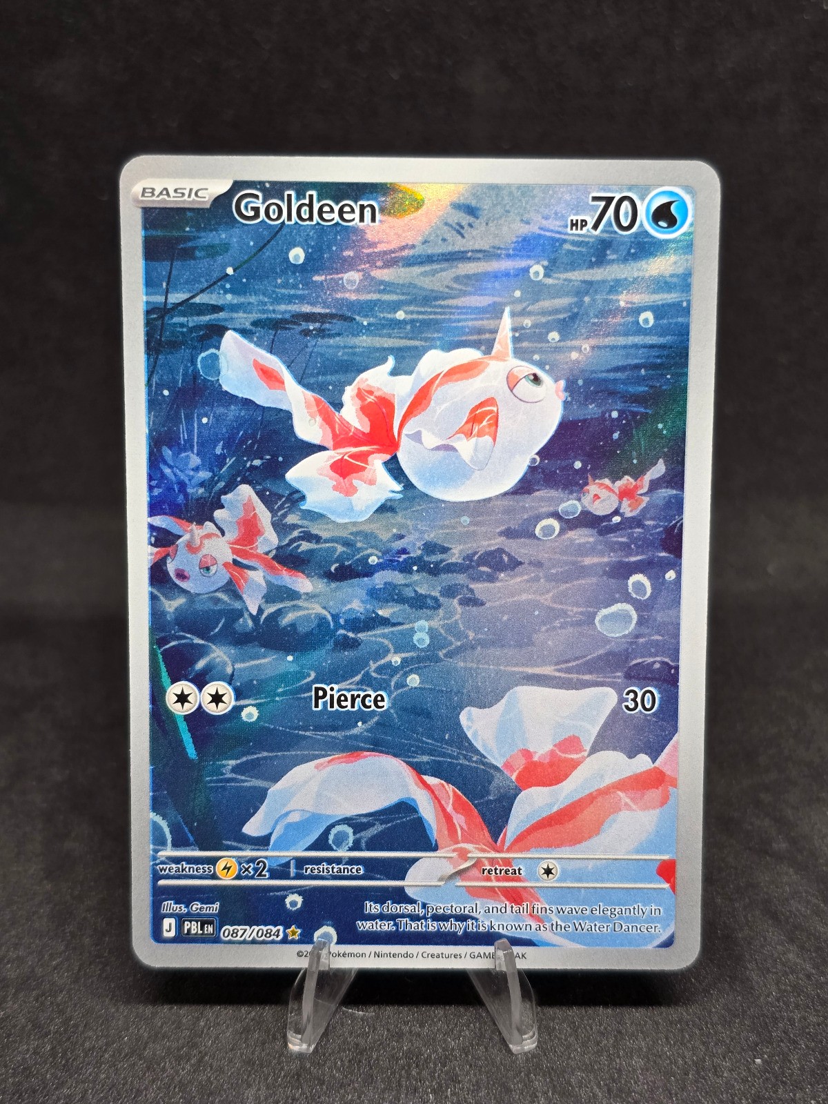 Goldeen Holo Illustration Rare ME05: Pitch Black 087/084 NM