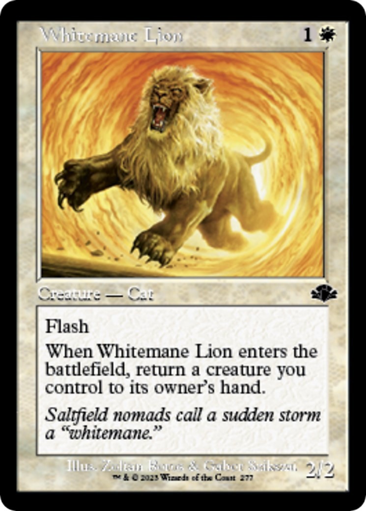 Whitemane Lion (Retro Frame) – 277 – NM – Common – Dominaria Remastered