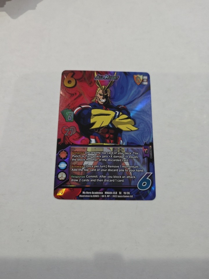 All Might 1st Edition My Hero Academia UniVersus MHA04-CLD SE 19/36 Secret Rare
