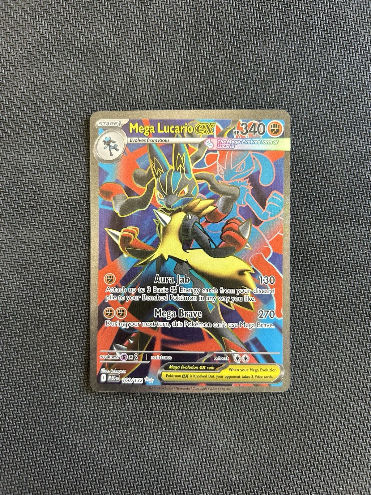 Pokemon TCG Mega Lucario ex 160/132! NM Condition! See Description!