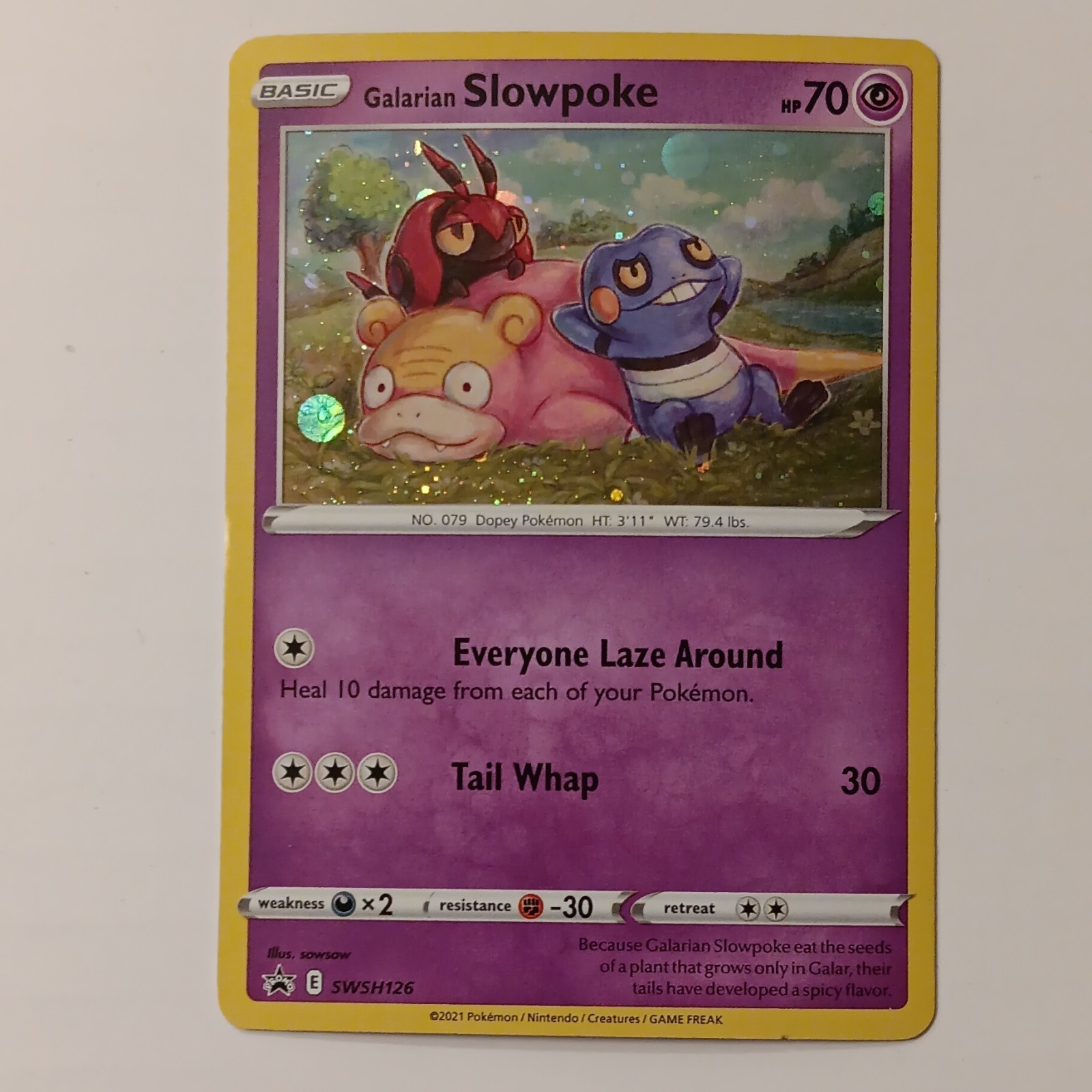 Pokémon Galarian Slowpoke SWSH126 Sword & Shield Promo Holo Basic 70HP EN