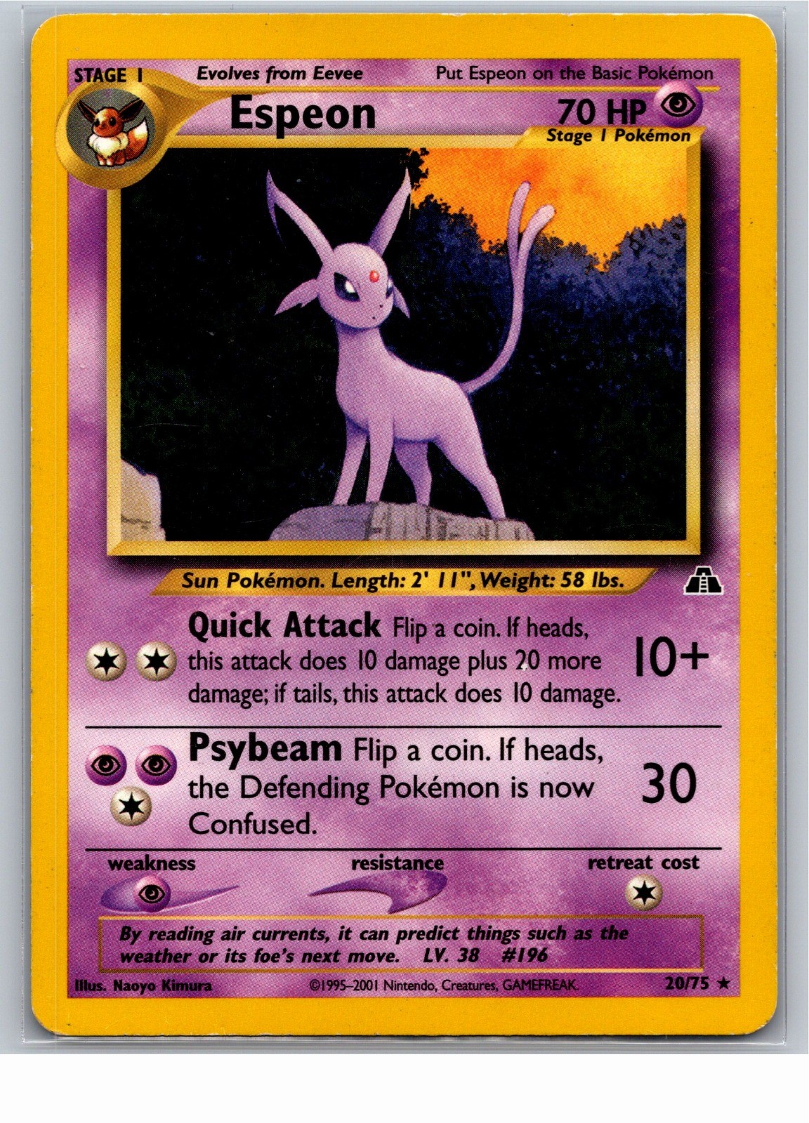Espeon (20) Unlimited Neo Discovery 20/75 2001