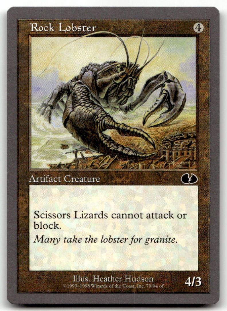 Rock Lobster 79 Common Unglued Magic: The Gathering Near Mint