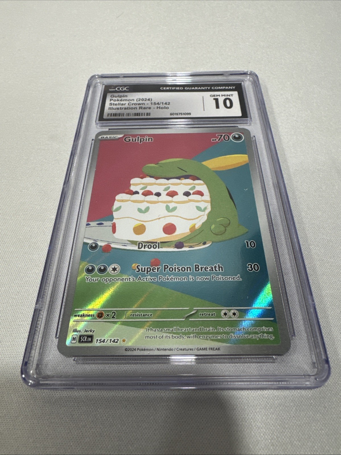 Gulpin 154/142 Alt Full Art / Stellar Crown / CGC 10 Gem Mint