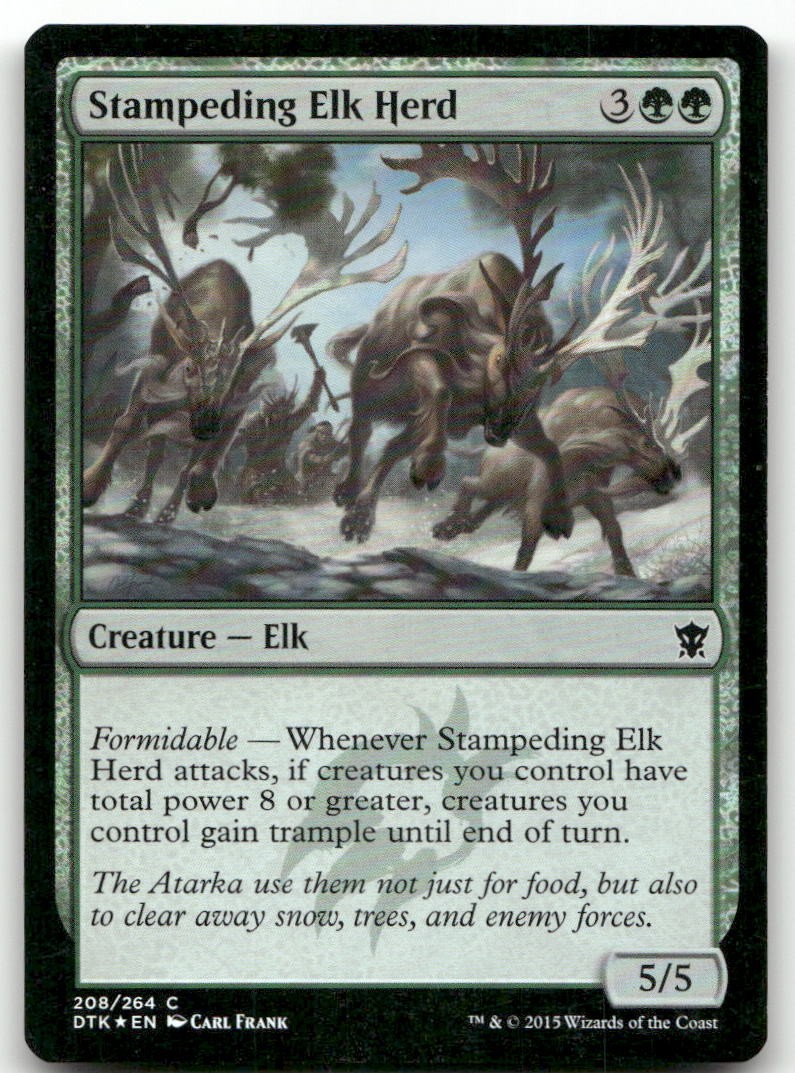 Stampeding Elk Herd #208 (Foil) (LP) Dragons of Tarkir DTK Magic MTG