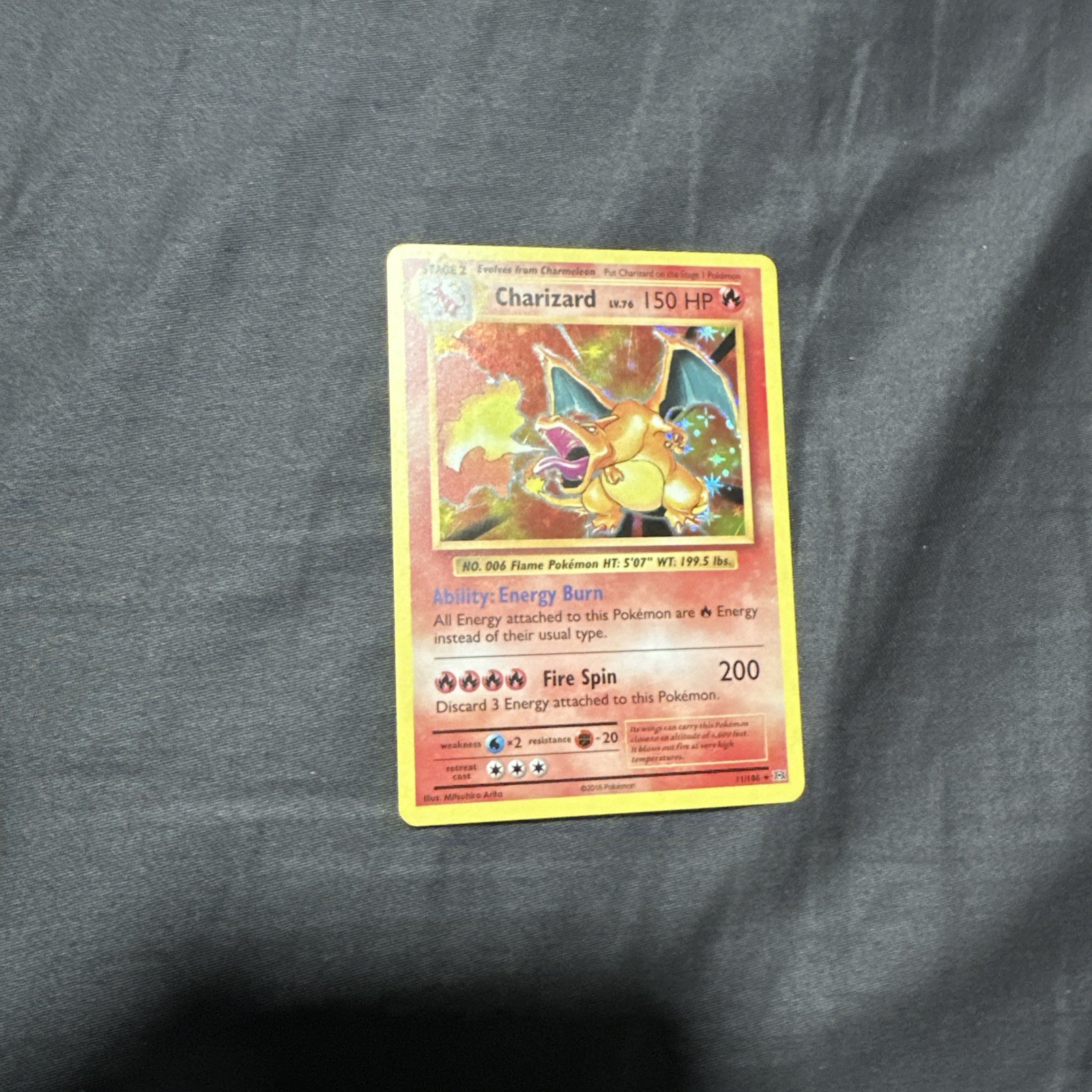 CHARIZARD POKEMON 11/108 2016 EVOLUTIONS HOLO