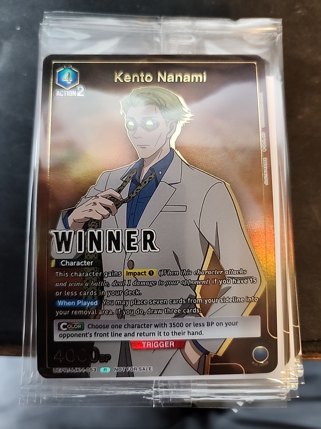 Kento Nanami Winner Foil – UEPR /JJK-1-053 NM – Union Arena Sealed X1