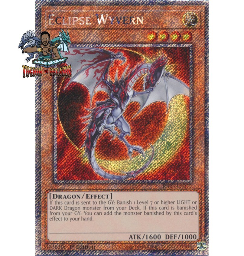 Yugioh! 1x Eclipse Wyvern RA04-EN177 Platinum Secret Rare 1st Ed NM