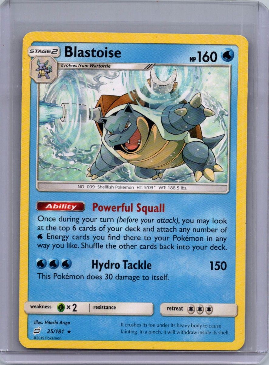 Blastoise – 25/181 – SM – Team Up – Rare Non Holo – Pokemon – NM