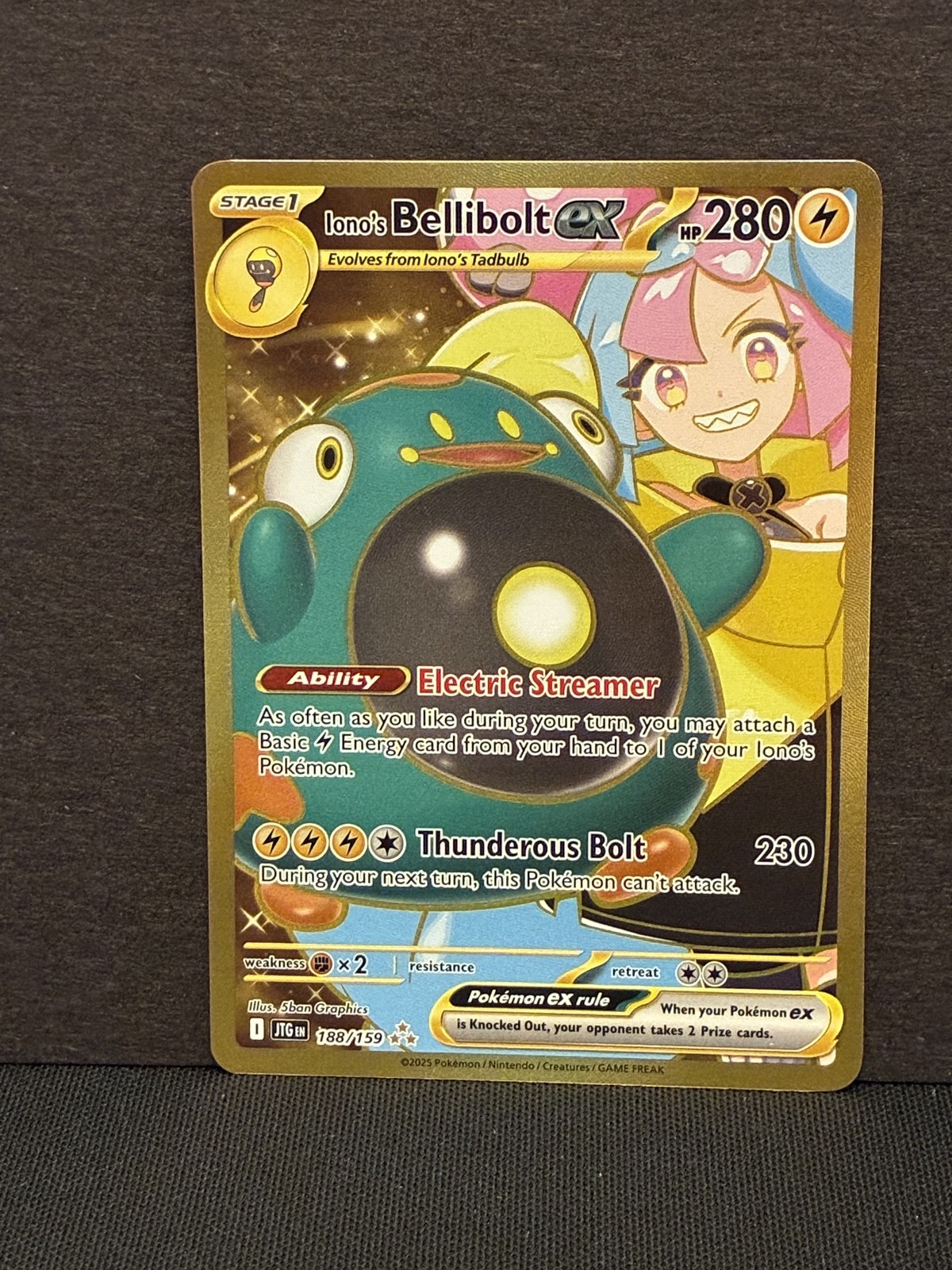 Iono’s Bellibolt ex 188/159 Sv09: Journey Together Holo