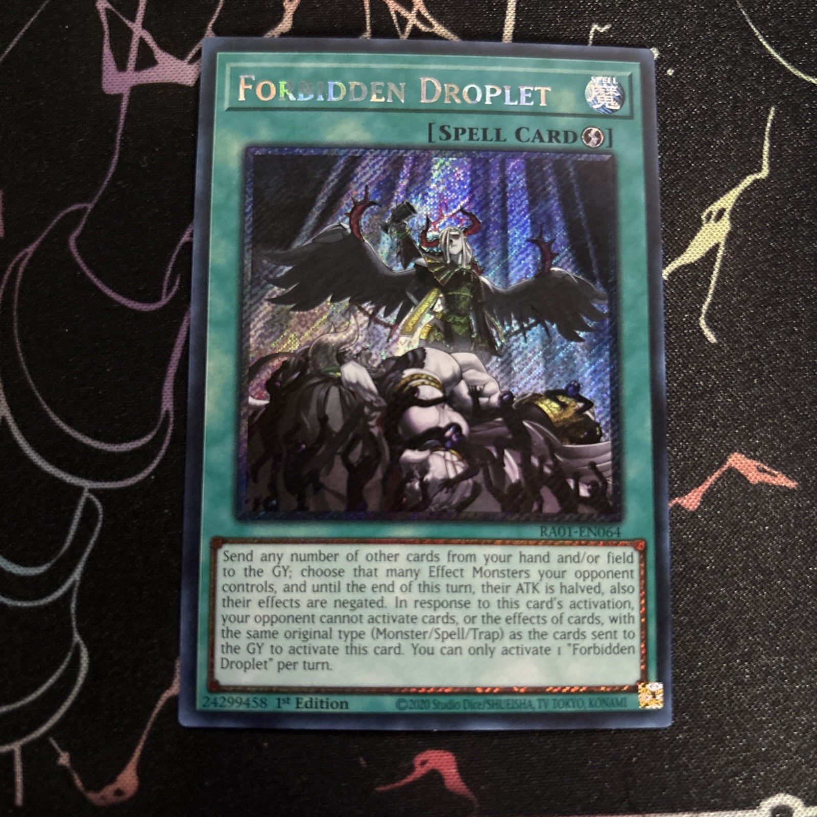 Forbidden Droplet (Platinum Secret Rare) RA01-EN064 25th Anniversary Rarity