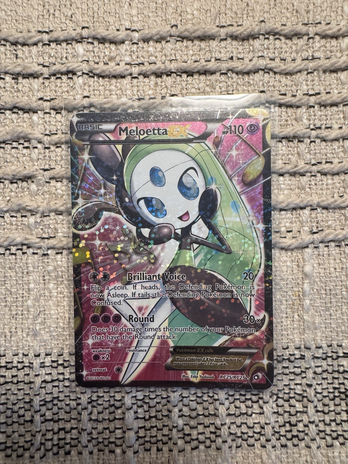 Meloetta EX (Full Art) RC25/RC25 Legendary Treasures: Radiant Collection Holo NM