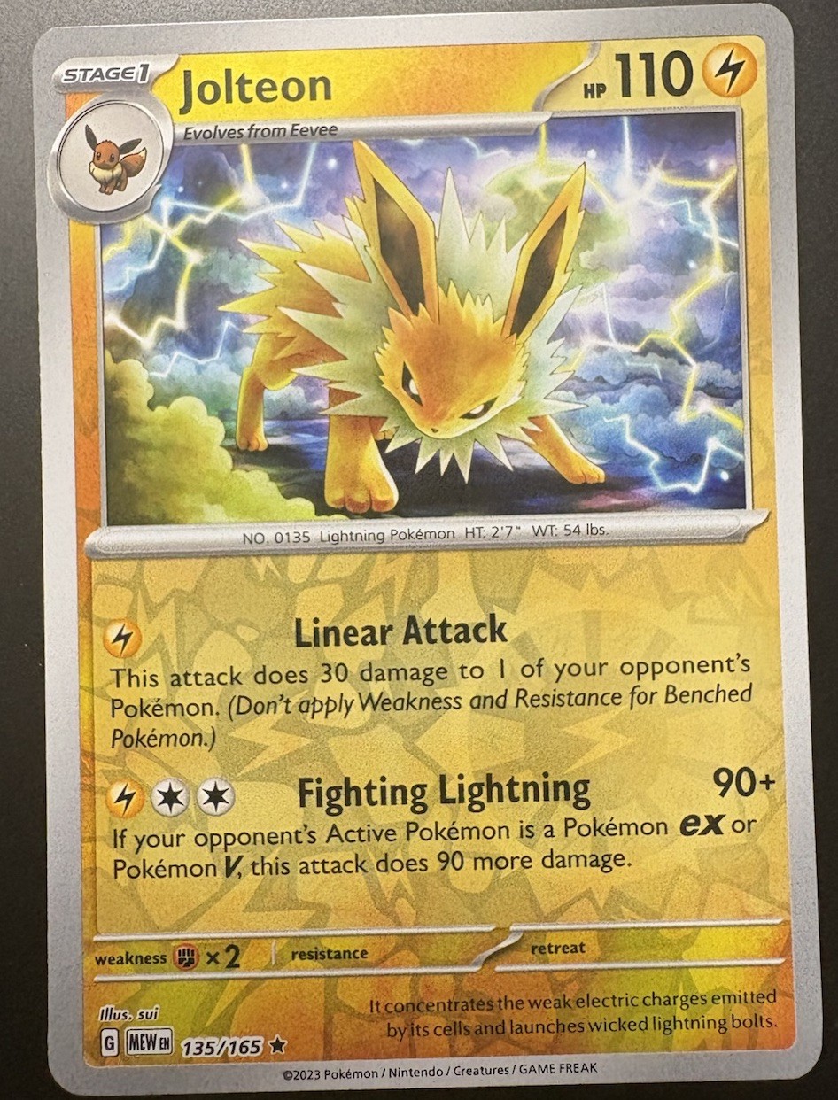 Jolteon Reverse Holofoil 135/165 NM SV: Scarlet & Violet 151