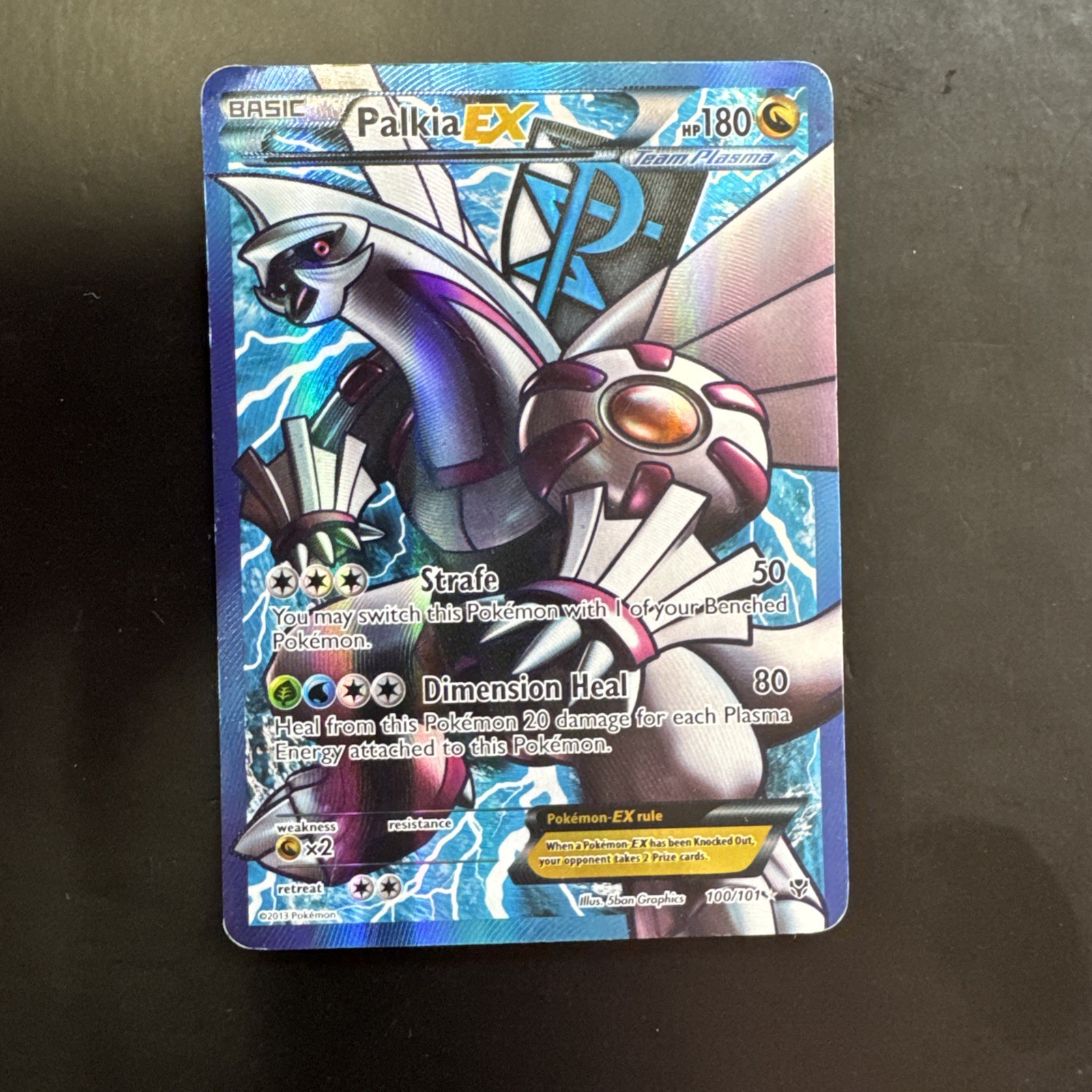 Pokémon TCG Palkia EX 100/101 Plasma Blast Holo Full Art Ultra Rare