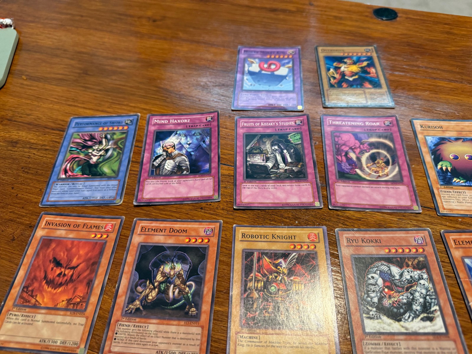 30x First Edition Yu Gi Oh cards