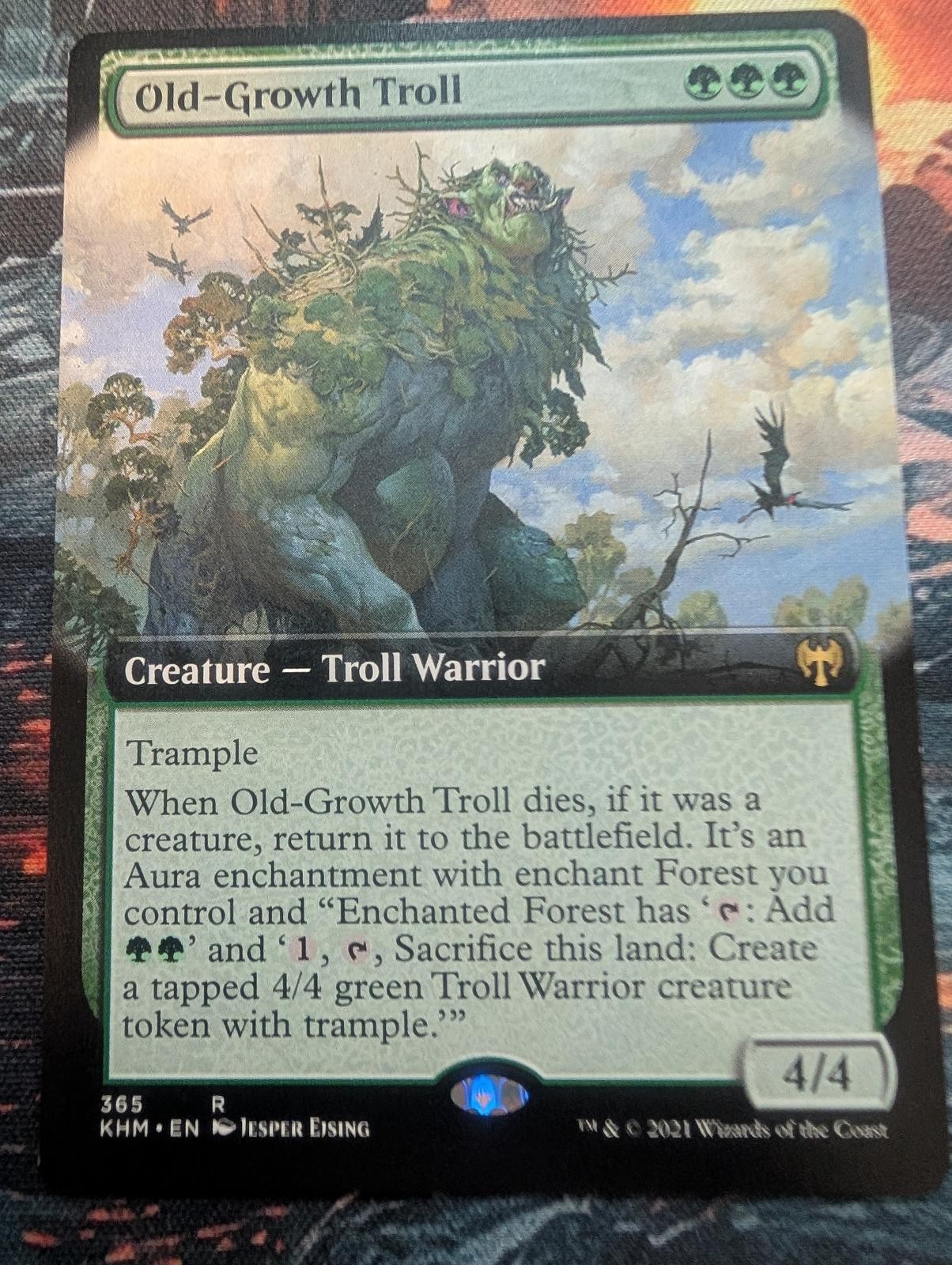 Old-Growth Troll (Extended Art) 365 Rare Kaldheim Magic: The Gathering LP