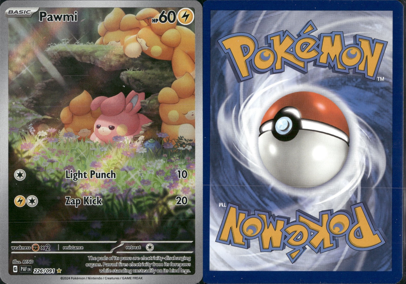 Pawmi 226/091 Sv: Paldean Fates Holo NM