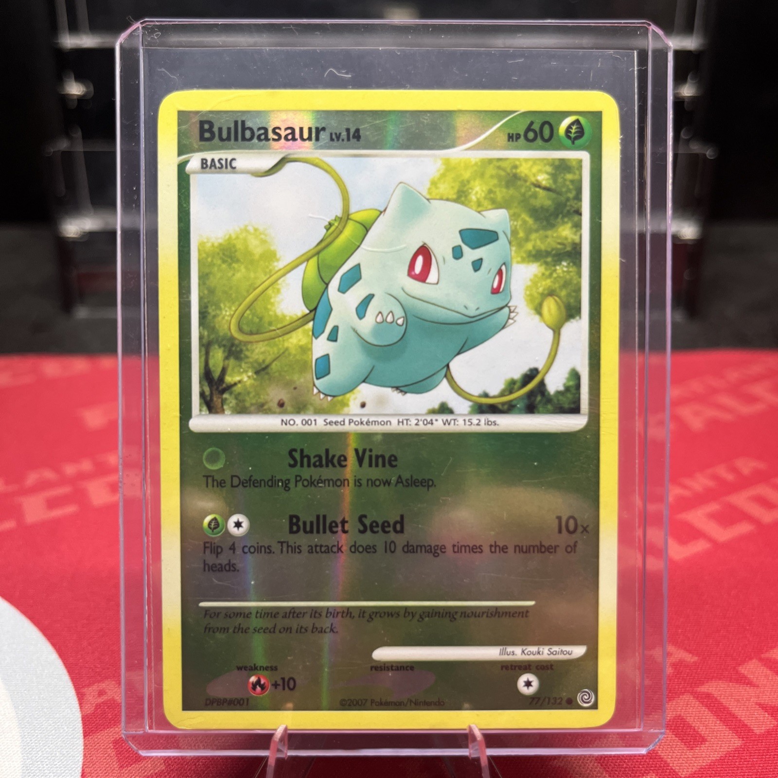 Pokemon 2007 Secret Wonders Bulbasaur 77/132 Reverse Holofoil HP
