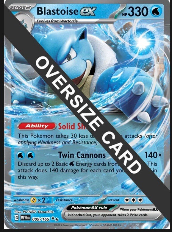 Blastoise ex 009/165 – Jumbo Card – NM