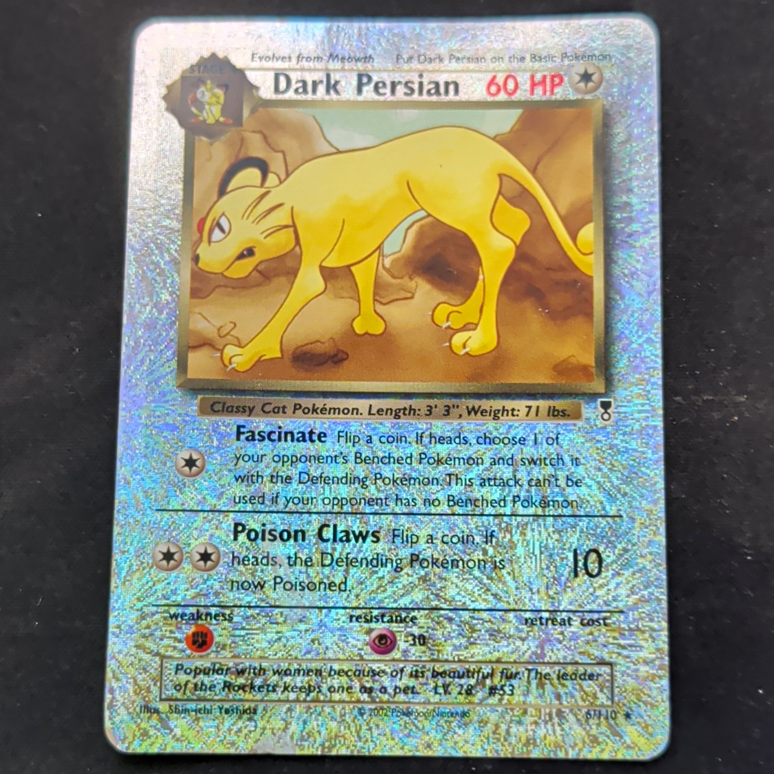 Wizards of the Coast Dark Persian 6/110 Reverse Holo 60HP EN Stage 1