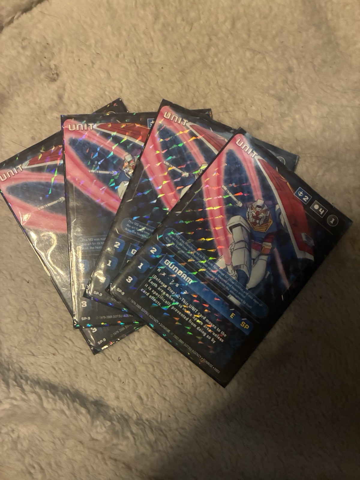 Ultra rare Gundam War CCG Promo Sp-9 4x NM