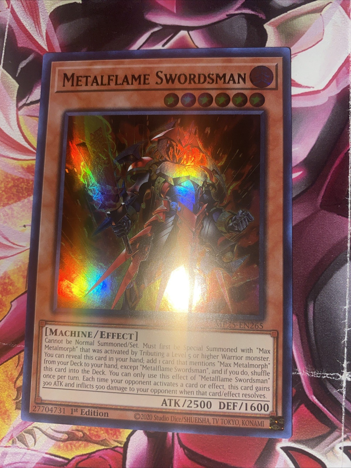 Yugioh ! MetalFlame Swordsman Mp25 -En 265 1st Edition