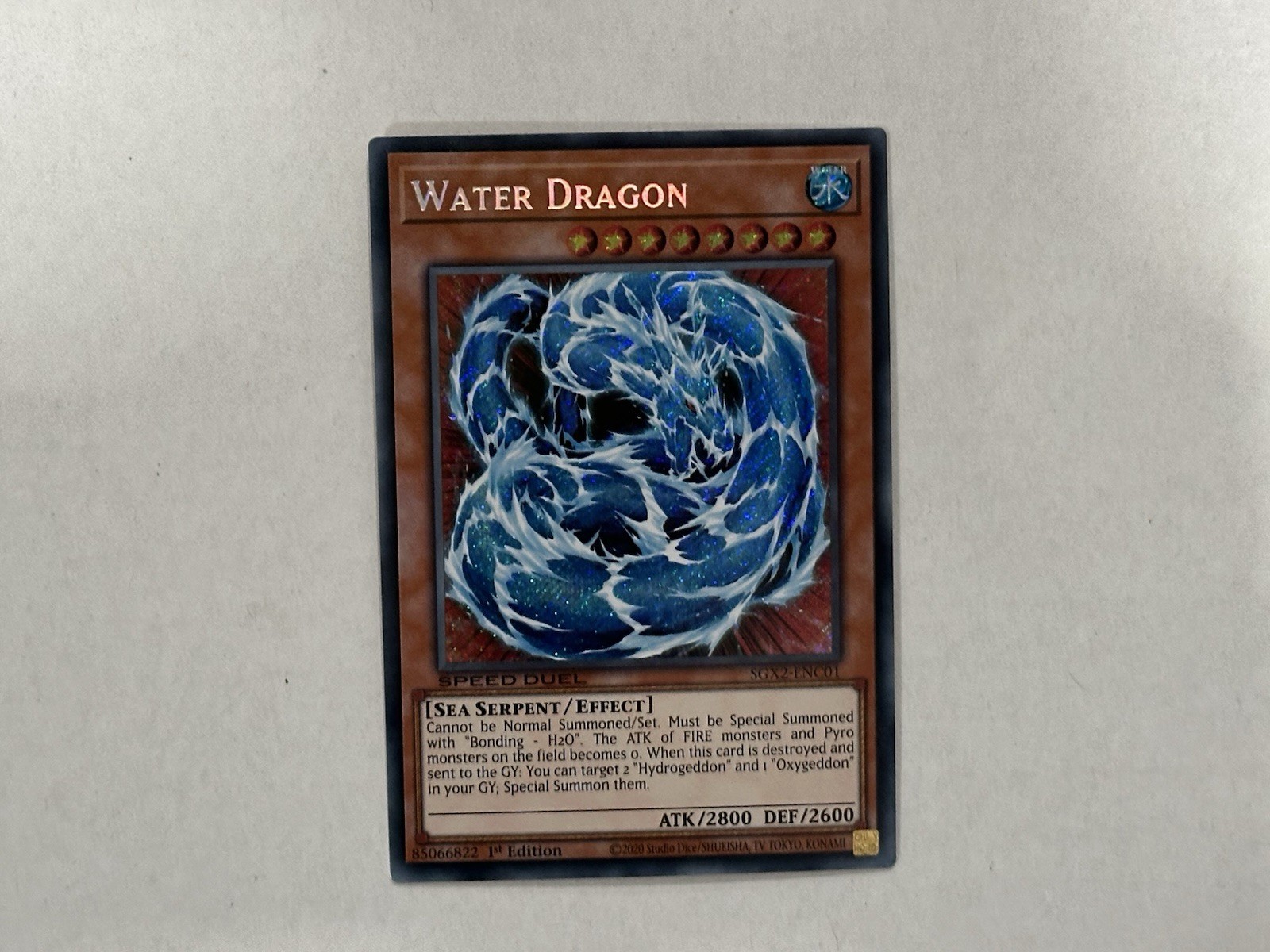 Yugioh: Water Dragon – SGX2-ENC01 – Secret Rare – 1st Edition – NM