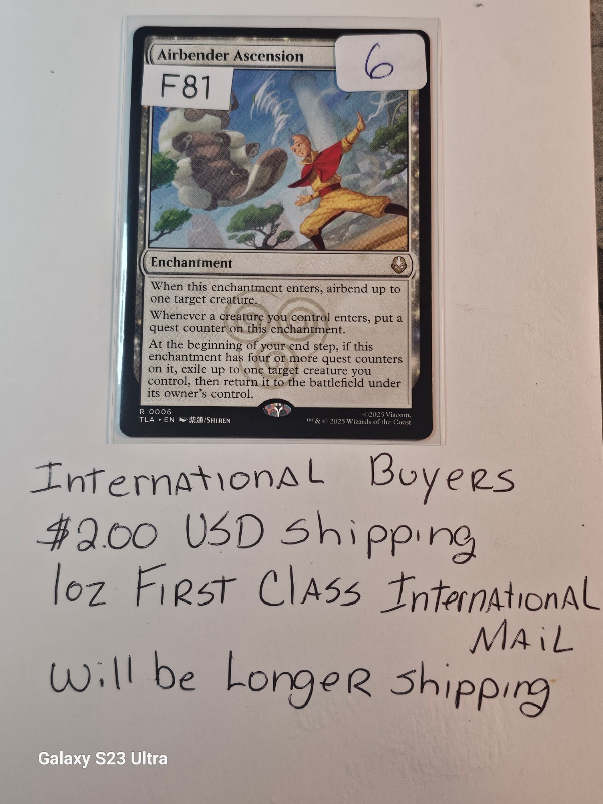 Airbender Ascension MTG Card #6—Epic Wind Power Awaits Its True Hero Buyer!!
