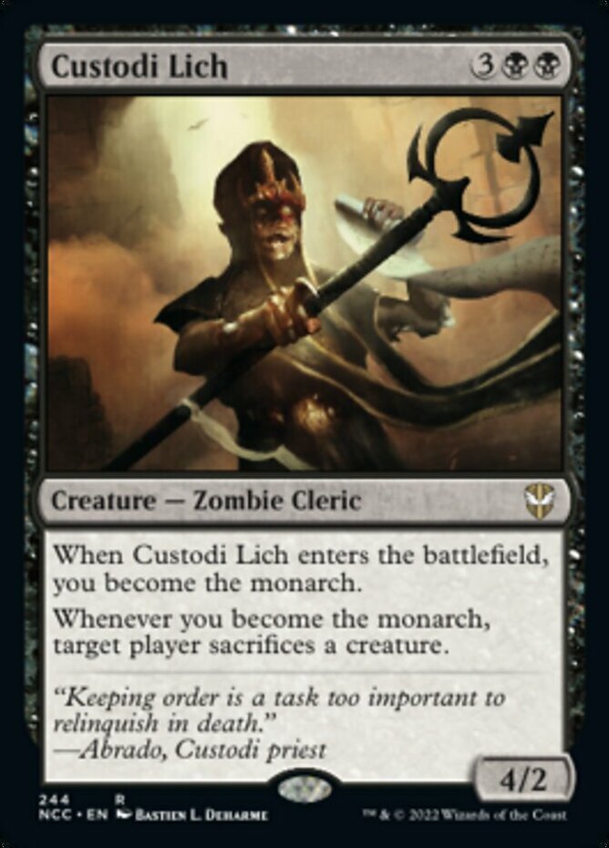x1 Custodi Lich R MTG Commander Streets of New Capenna M/NM, English