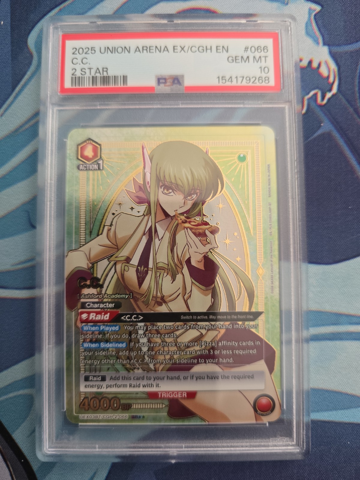 PSA 10 Union Arena Card Code Geass C.C 2 STAR Parallel RARE DHL Vol.2