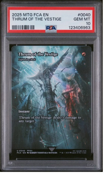 2025 MTG FINAL FANTASY: THROUGH THE AGES #0040 THRUM OF THE VESTIGE PSA 10