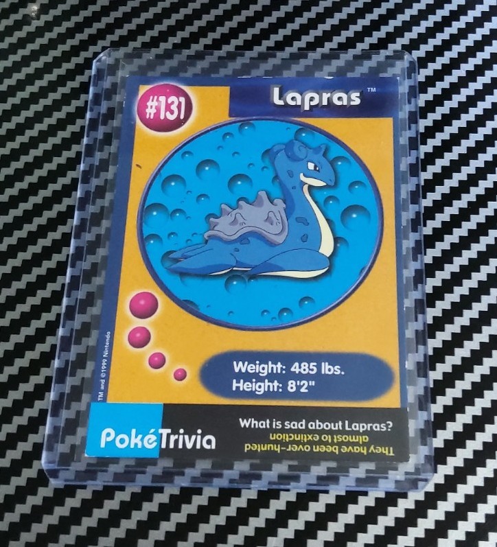 LP Lapras Non Perforated #131 Pokemon Burger King Poketrivia Original 1999