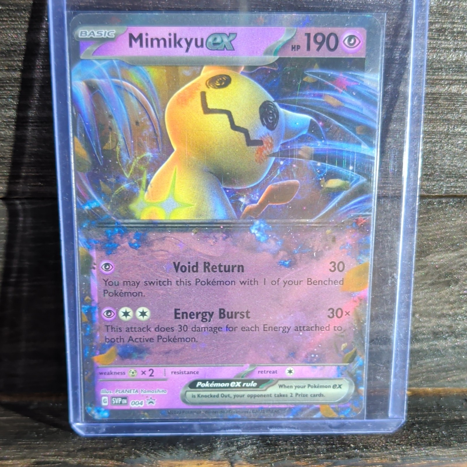 Mimikyu ex 004 Holo Promo HP 190 Basic – Pokemon TCG Scarlet & Violet EN