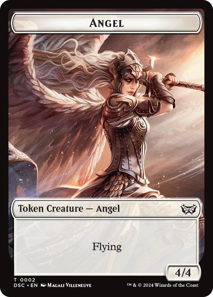 Angel // Treasure Double-Sided Token DSC 2 // 15 MTG Commander: Duskmourn: Ho…