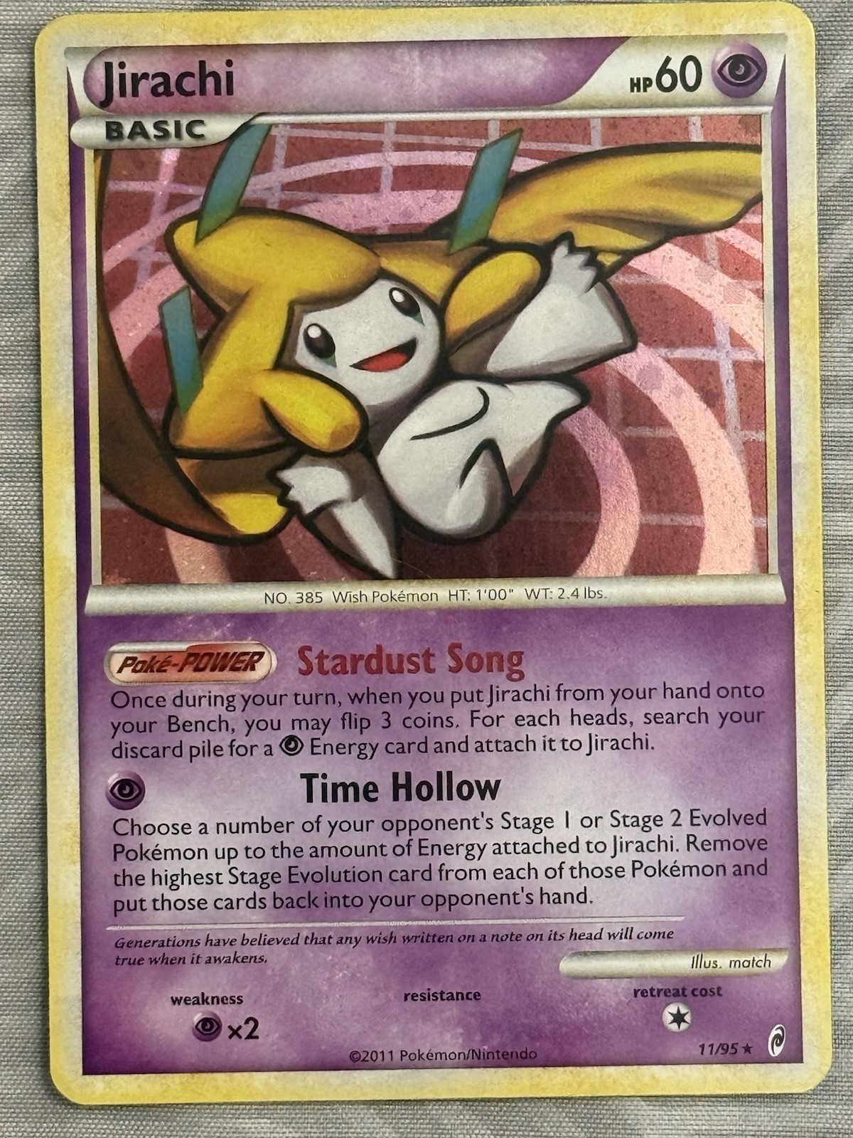 AUTHENTIC Jirachi 11/95 Call Of Legends Holo Rare English LP/NM