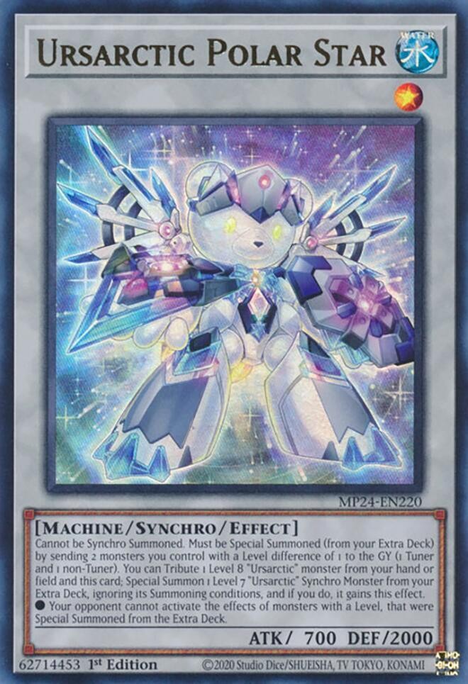 Yugioh Ursarctic Polar Star 1st Edition Ultra Rare MP24-EN220 NM